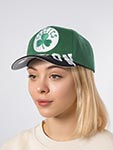 Бейсболка MITCHELL NESS арт. HP10368-BCEGREN Boston Celtics NBA (зеленый / черный)